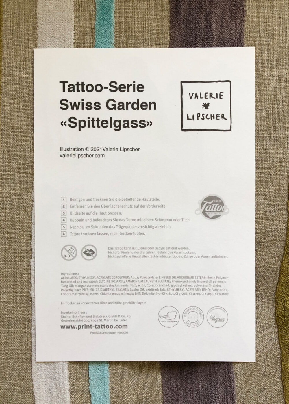 Temporär Tattoo-Serie «Spittelgass»