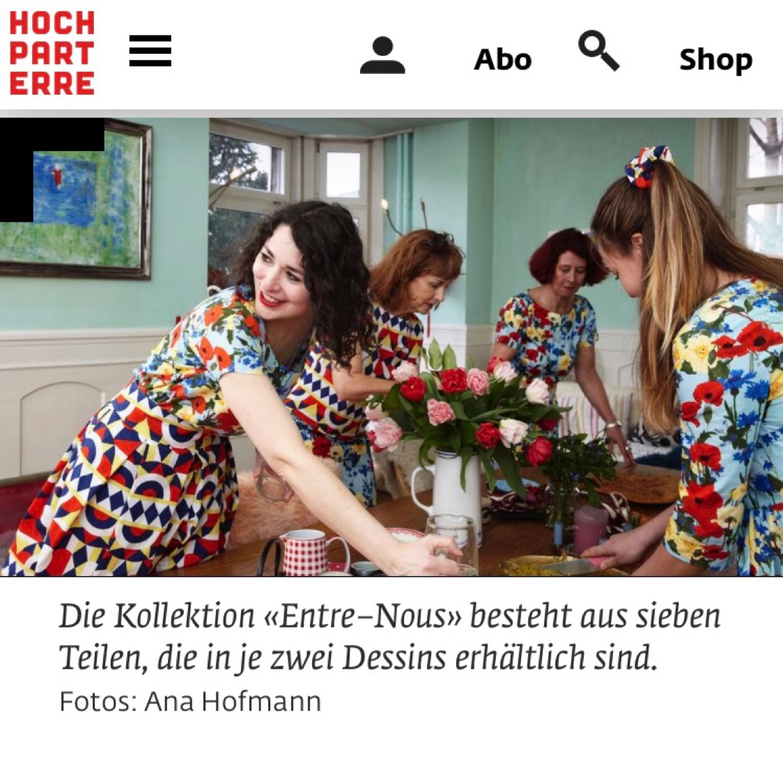 Hochparterre Entre-Nous Valerie Lipscher und Ea Thome