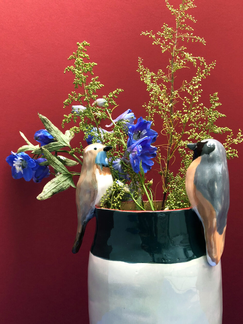 Vase Swiss Birds 42 Valerie Lipscher