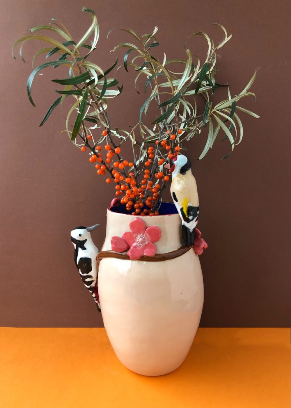 Vase Swiss Birds 75 Valerie Lipscher